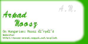 arpad moosz business card